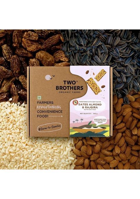 Two Brothers Organic Farms Dates Almond & Rajgira Nutri-Bar 300 G