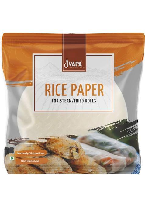 Jvapa Rice Paper Sheets | Round | 22Cm | Covering For Rolls, Wraps & Dumplings 400 G