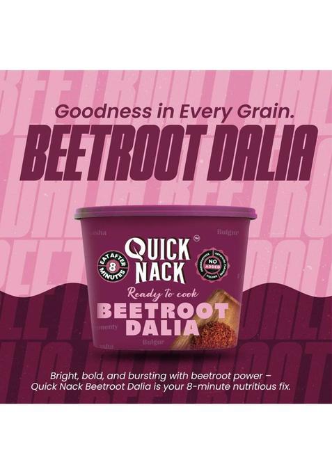 Quick Nack Beetroot Dalia | Ready-To-Cook Instant Healthy Breakfast | High Fiber (140 G)