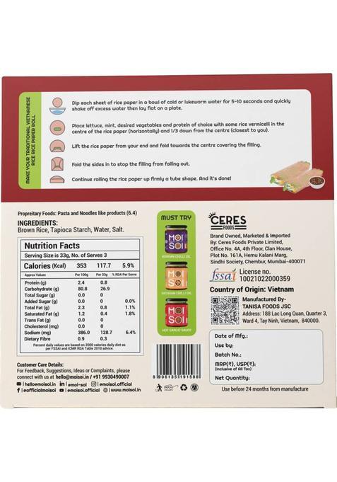 Moi Soi Vietnamese Brown Rice Paper Roll