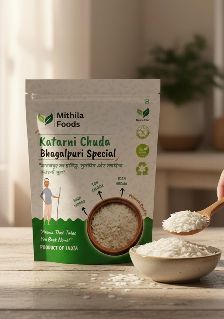 Mithila Foods Bhagalpuri Katarni Chuda (Poha) | 100% Natural, Rich In Aroma & Taste (1 Kg)