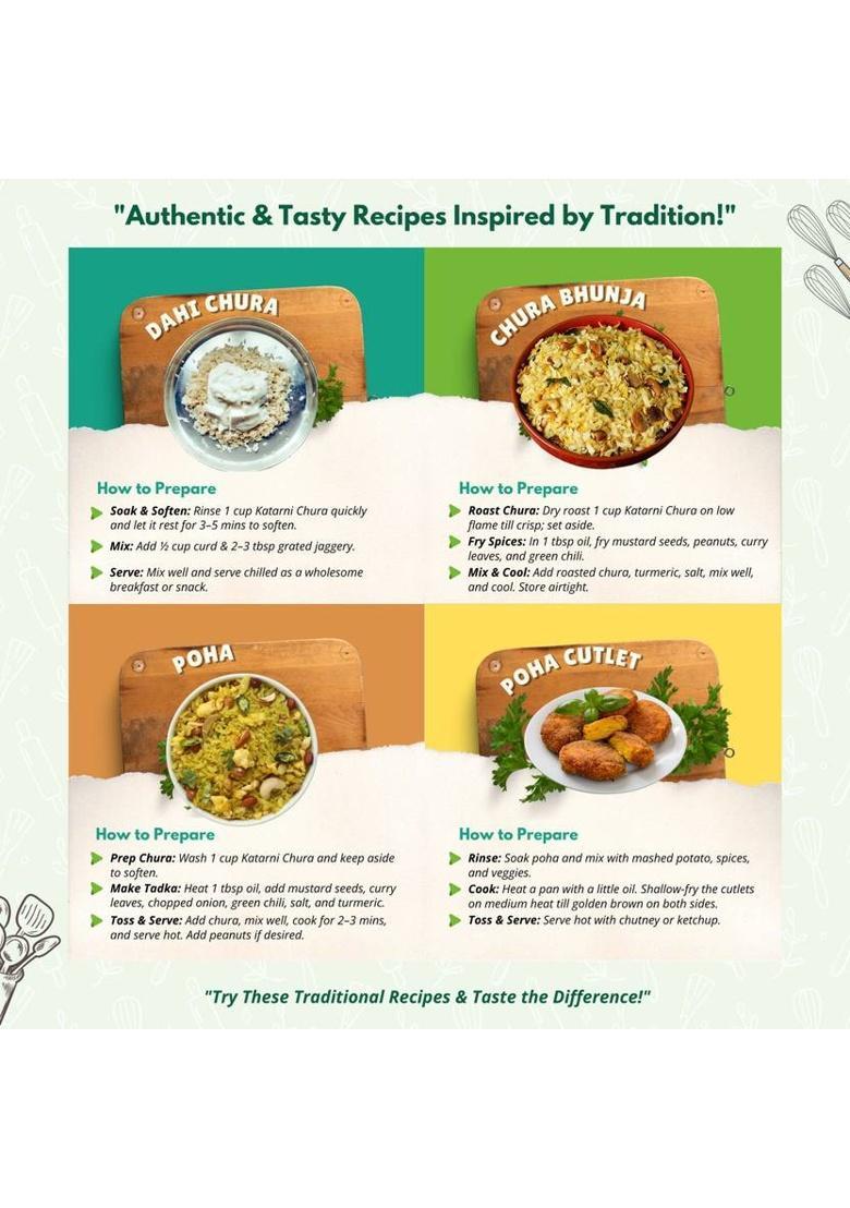 Mithila Foods Bhagalpuri Katarni Chuda (Poha) | 100% Natural, Rich In Aroma & Taste (1 Kg)