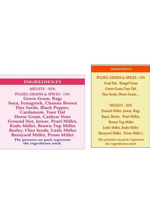 Jeeni Combo Pack Of Women'S Millet Health Mix 500G & 500G Of Junior Millet Health Mix 1000 G (Pack Of 2)