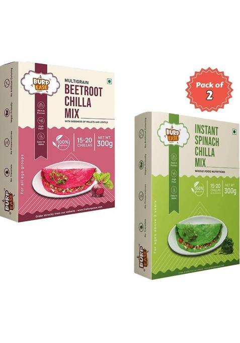 Burpease Spinach & Beetroot Chilla ,Protein & Fiber-Rich Breakfast For Kids And Families&nbsp;&nbsp;(300 G)