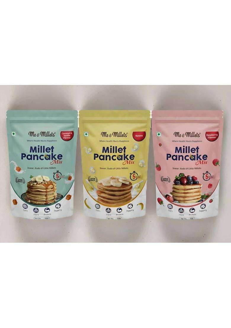 Little Joys Millet Pancake Mix | No Refined Sugar & Maida | Oats, Ragi & Jowar | Chocolate 150 G - Indya