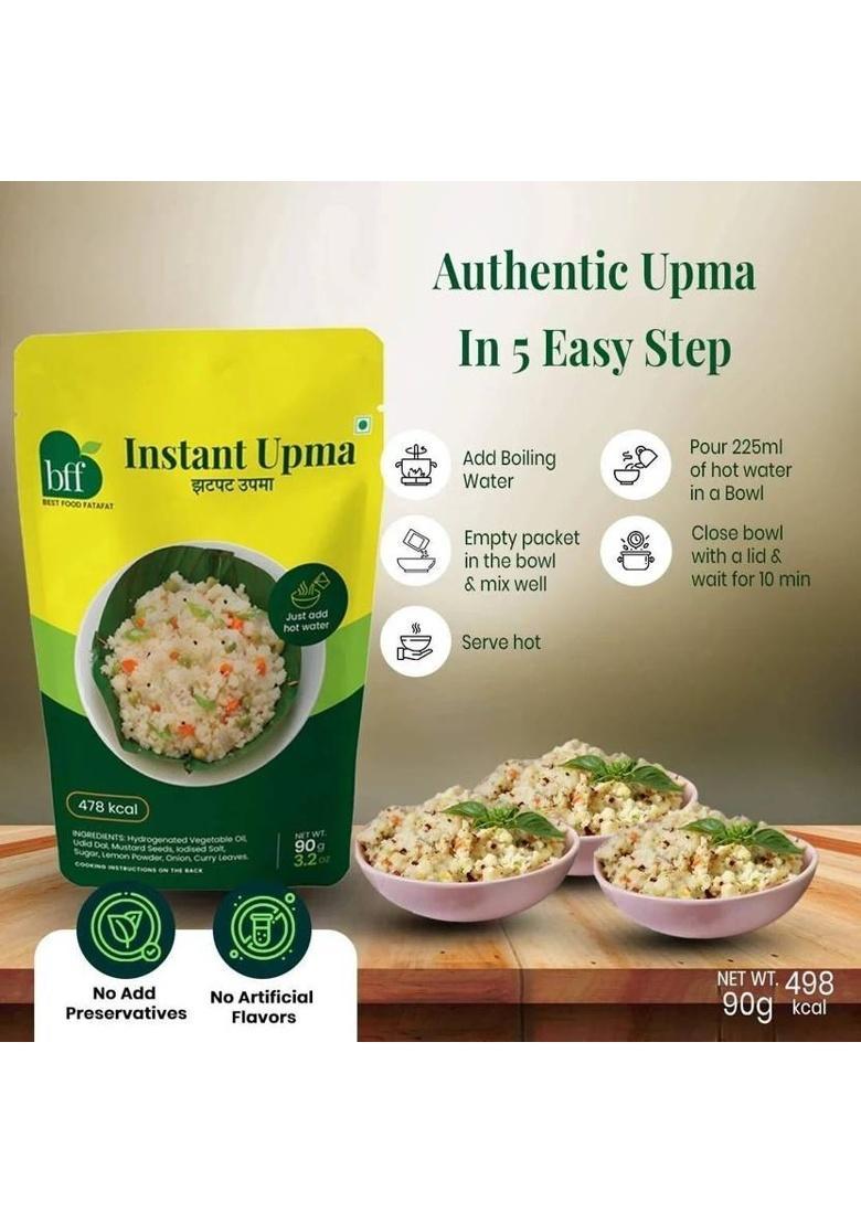 Bff Perfect Meal Combo: Pack Of 3 Instant Poha, Instant Sambhar Mix & Instant Upma (840 G)