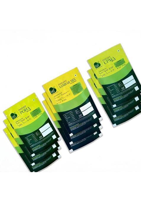 Bff Perfect Meal Combo: Pack Of 3 Instant Poha, Instant Sambhar Mix & Instant Upma (840 G)