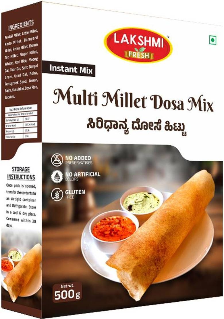 Lakshmi Fresh Multi Millet Dosa Mix 500G 500 G