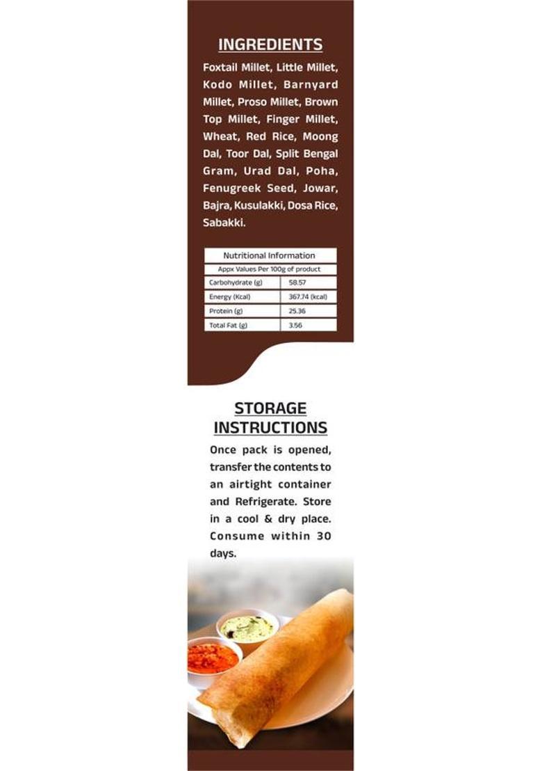 Lakshmi Fresh Multi Millet Dosa Mix 500G 500 G