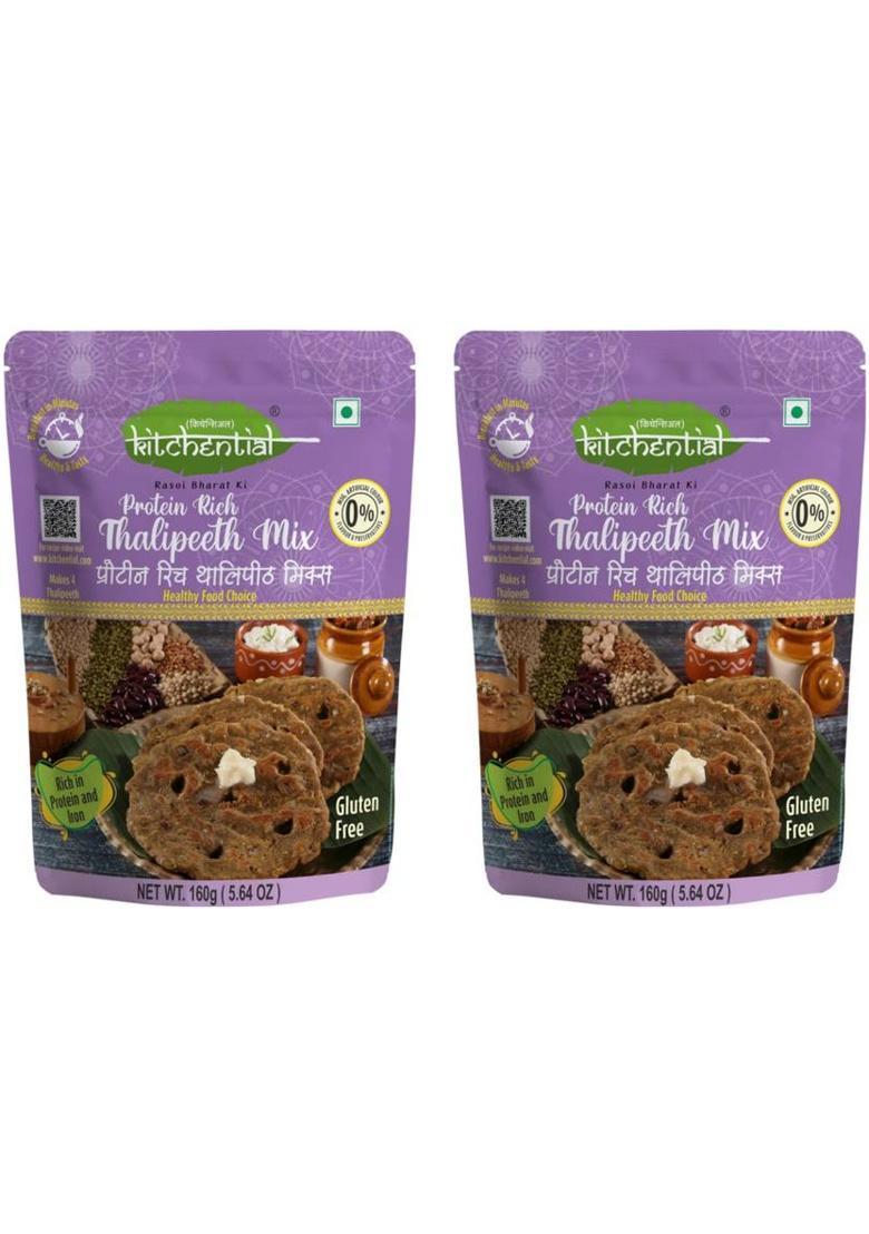 Kitchential Protein Rich Thalipeeth Mix | Nutritious Meal, High Protein | (320 Gm, 2 Packs) 320 G (Pack Of 2)