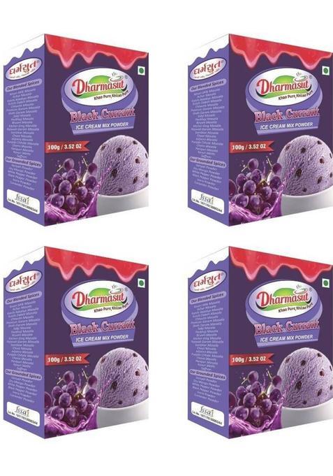 Dharmasut Black Currant Ice Cream Powder (100G*Pack Of 4) | 400G&nbsp;&nbsp;(400 G)
