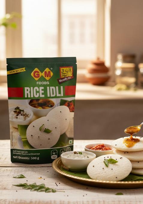 Gm Foods Instant Rice Idli Breakfast Makes Pure Veg South Indian Breakfast Recipe 500G (500 G)