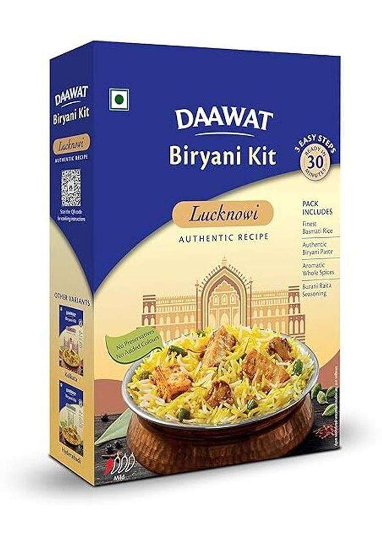 Daawat Biryani Kit Lucknowi | Authentic Recipe | Ready In 30 Min | Ready To Cook| 334 G&nbsp;&nbsp;(Pack Of 2) - Indya