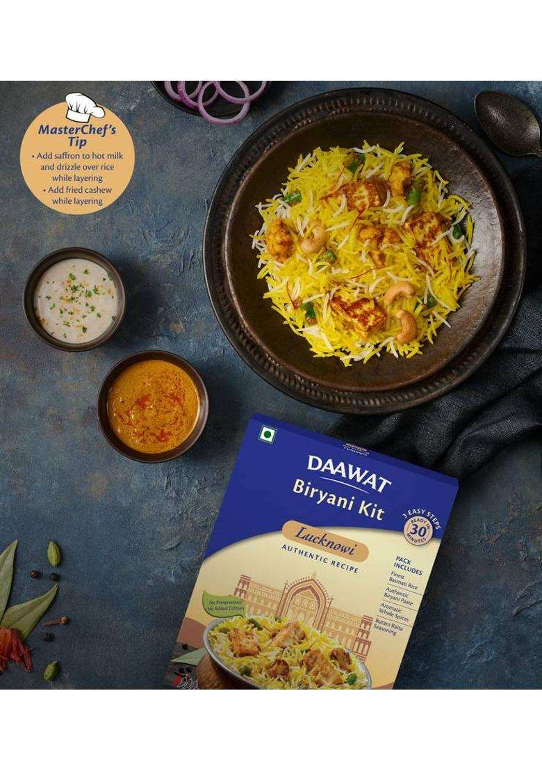 Daawat Biryani Kit Lucknowi | Authentic Recipe | Ready In 30 Min | Ready To Cook| 334 G&nbsp;&nbsp;(Pack Of 2) - Indya