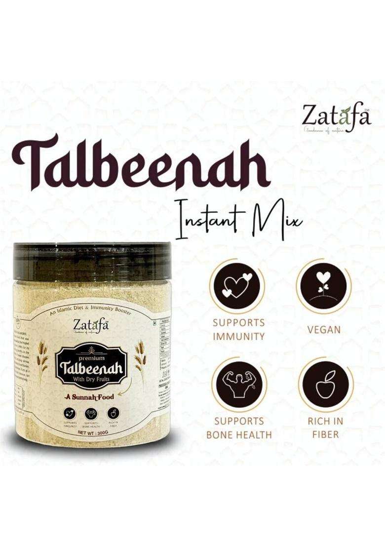 Zatafa Talbina With Mix Dry Fruits, Natural & Healthy Breakfast Cereal, Sunnah Food 300 G - Indya