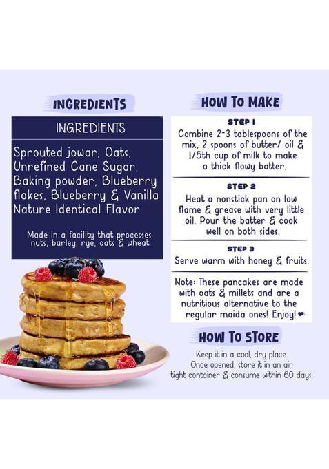 Gladful Strawberry And Blueberry Pancake Mix High Protein Plant Based Breakfast Mix 300 G (Pack Of 2)