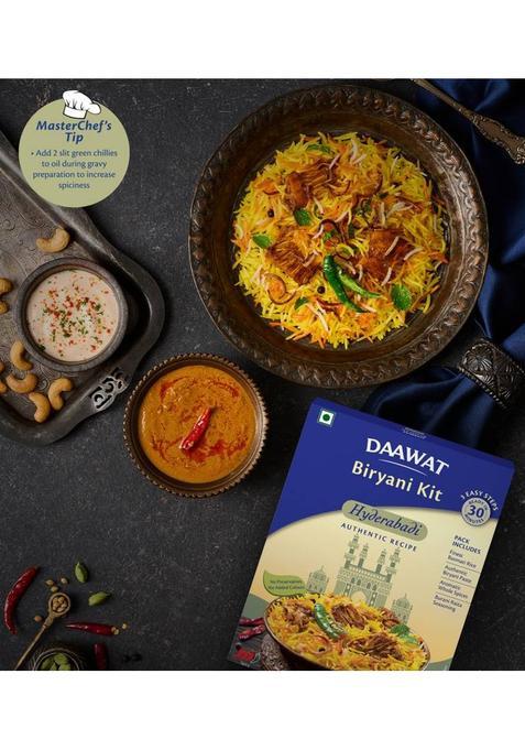 Daawat New Biryani Kit Hyderabadi | Authentic Recipe | Ready To Cook|D 334 G