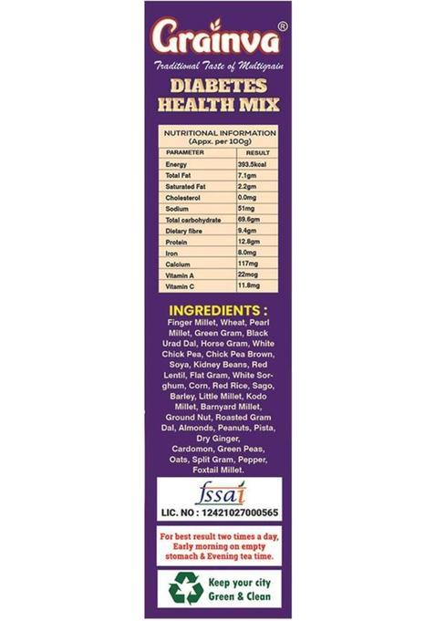 Grainva Diabetes Health Mix | Helps To Control Blood Sugar Level 400 G