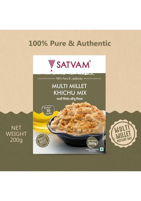 Satvam Multi Millet Khichu Instant Mix 600 G (Pack Of 3)