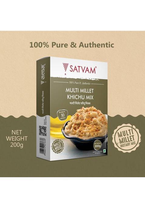 Satvam Multi Millet Khichu Instant Mix 600 G (Pack Of 3)