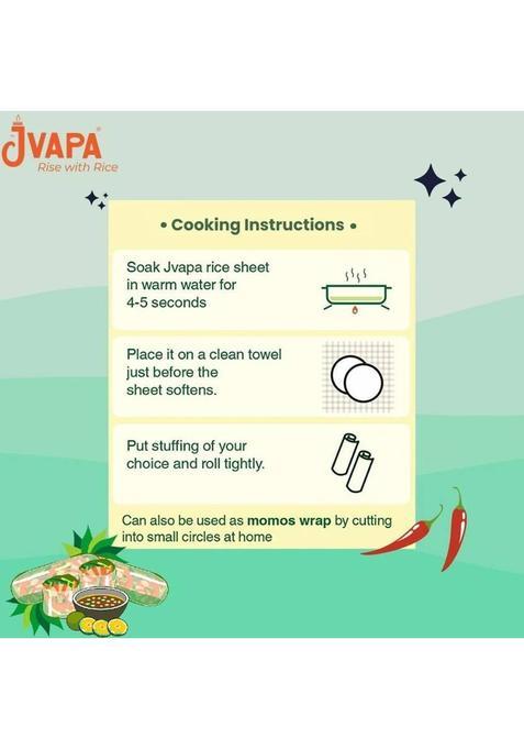 Jvapa By _ Rice Paper Sheet|Perfect For Salad Roll, Summer Roll, Fresh Spring Roll (400 G)
