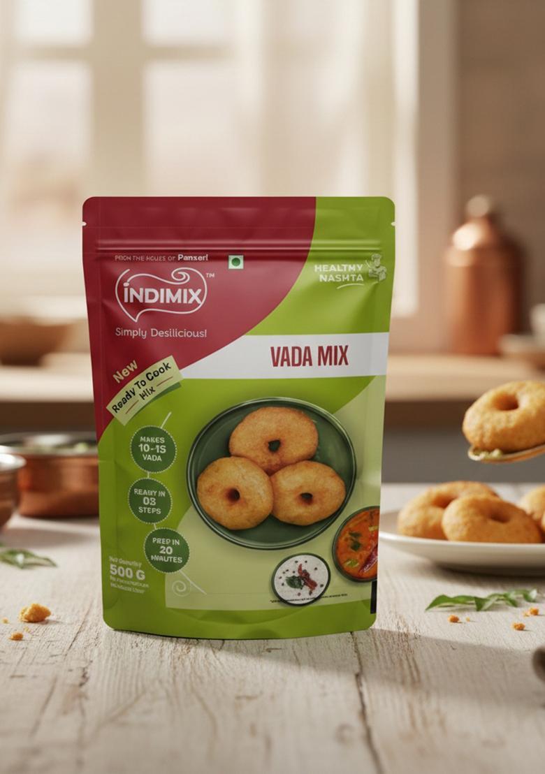 Indimix Instant Ready To Cook Vada Mix | Ready In 3 Steps | Healthy & Tasty 500 G