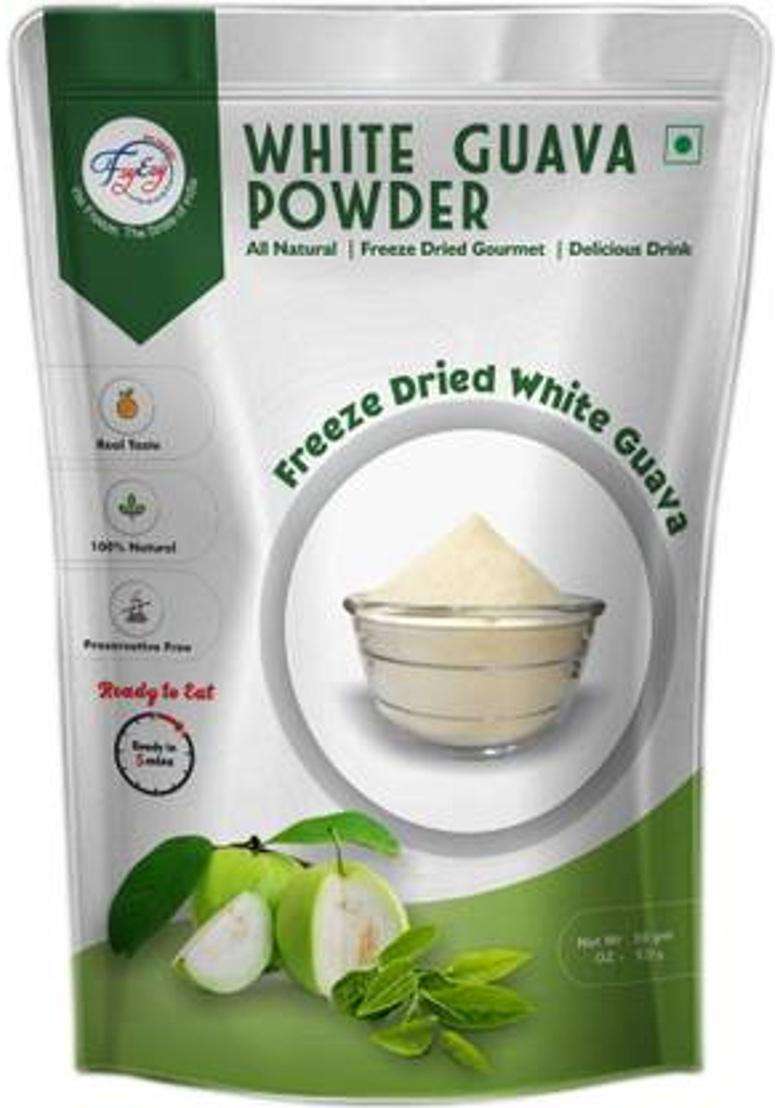 Fzyezy Freeze Dried|Healthy|Organic|Dehydrated White Guava Powder Pack-1(50Gm) 50 G - Indya