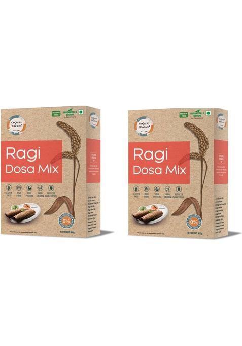 Organic Wisdom Instant &Easy To Make Ragi Dosa Mix | Gluten Free & Organic Healthy Breakfast 800 G&nbsp;&nbsp;(Pack Of 2)