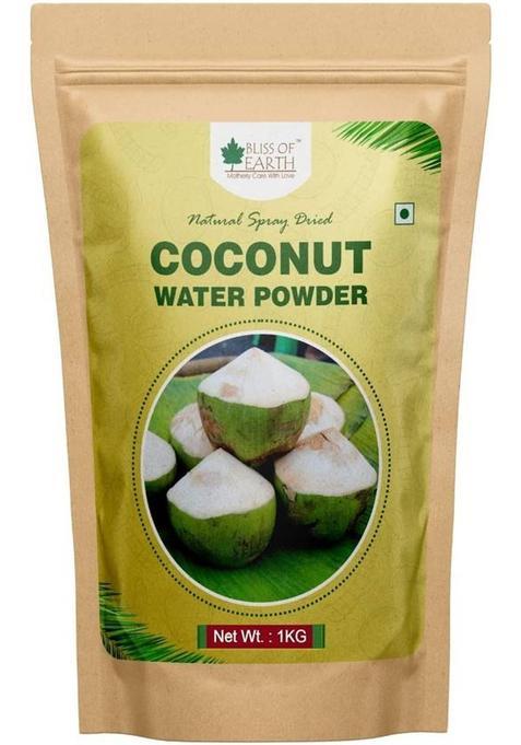 Bliss Of Earth 1Kg Coconut Water Powder Natural Spray Dried In Sealed Packed Jar 1 Kg