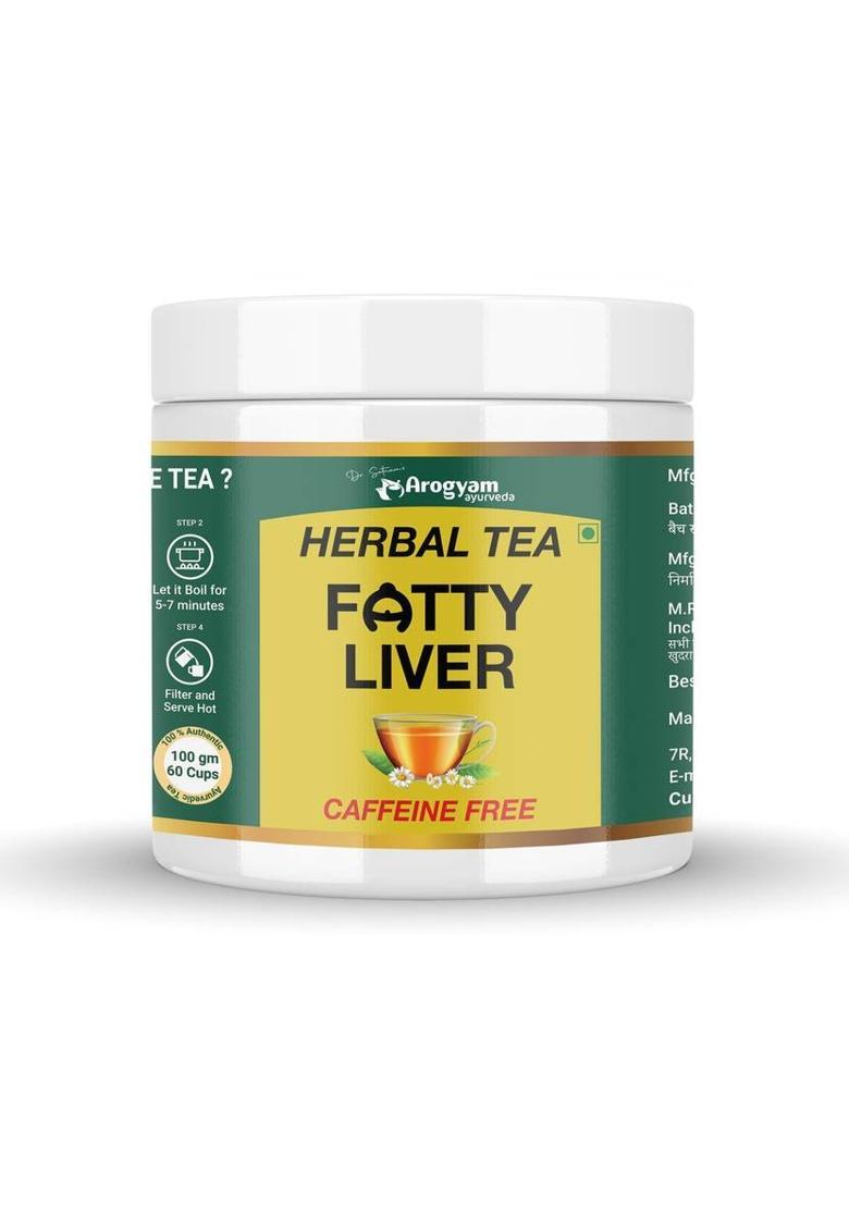 Dr.Satnam'S Arogyam Ayurveda Ayurvedic Tea With Brahmi, Gokshru & Dalchini Extract For Fatty, Swollen Liver Herbal Tea Plastic Bottle (100 G)