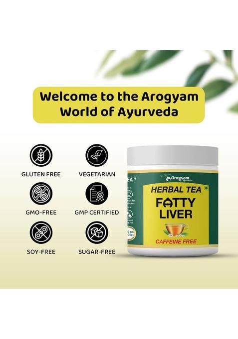 Dr.Satnam'S Arogyam Ayurveda Ayurvedic Tea With Brahmi, Gokshru & Dalchini Extract For Fatty, Swollen Liver Herbal Tea Plastic Bottle (100 G)