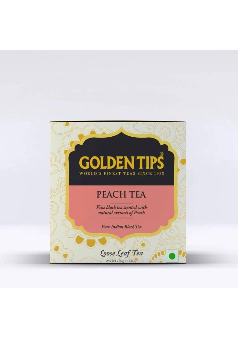 Golden Tips Loose-Leaf Healthy And Natural Peach Black Tea Box (100 G)