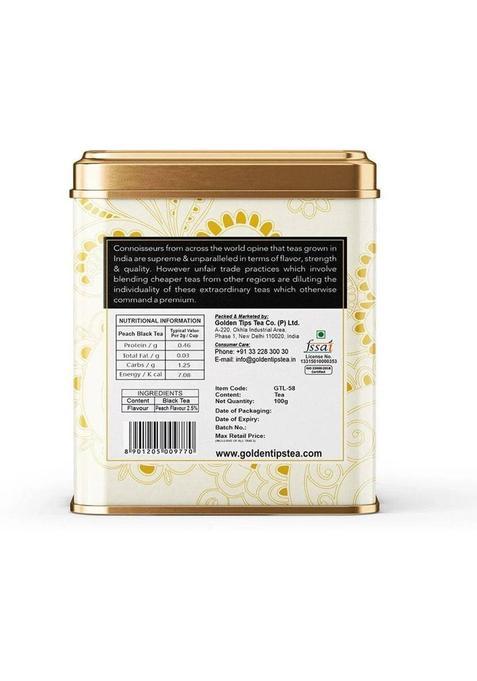 Golden Tips Loose-Leaf Healthy And Natural Peach Black Tea Box (100 G)