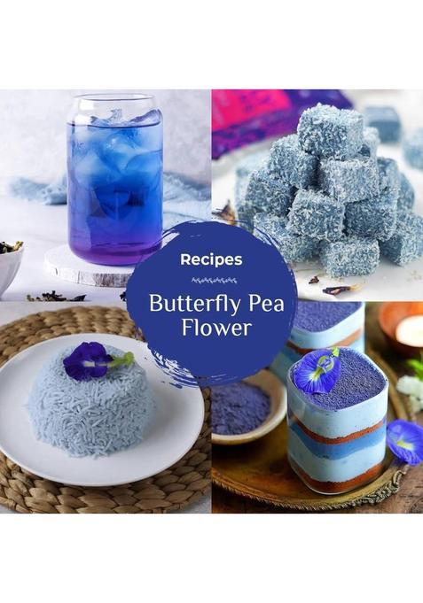 Blue Tea Butterfly Pea Flower |30 Pyramid Tea Bags | Natural Iced Tea & Mocktail Iced Tea Plastic Bottle (100 G)
