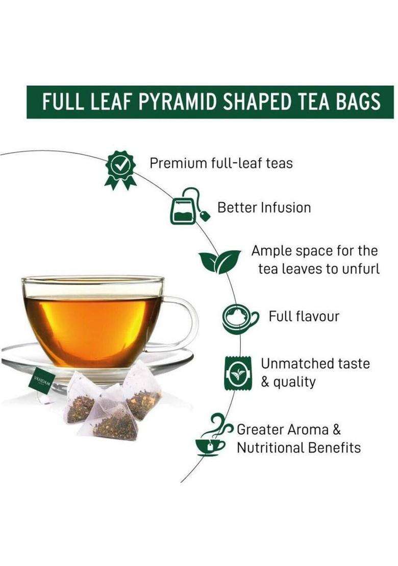 Vahdam Organic Darjeeling Summer Black Tea Bags Pouch&nbsp;&nbsp;(15 Bags) - Indya