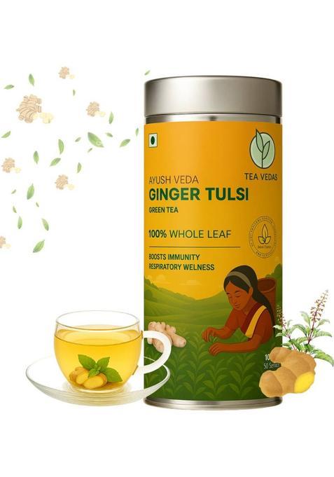 Teavedas Tea Vedas Ginger Tulsi Green Tea