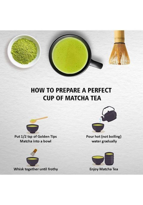 Golden Tips Japanese Antioxidant Rich Green Matcha Tea Tin (50 G)