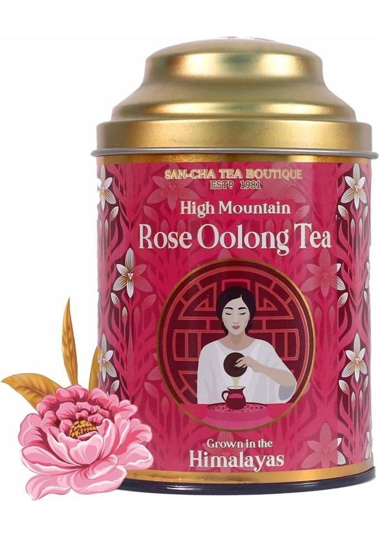 Sancha Rose Oolong Tea| Loose Leaf Tea|Weight Loss Tea, Natural Metabolic Booster Rose Oolong Tea Tin (50 G)