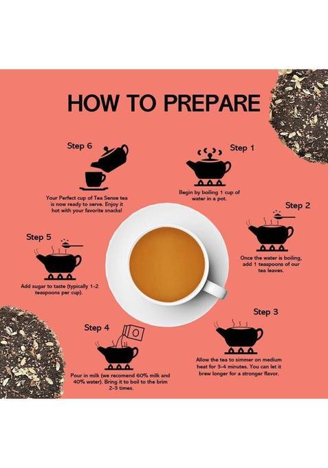 Tea Sense Royal Masala Chai Spices Black Tea Pouch (200 G)