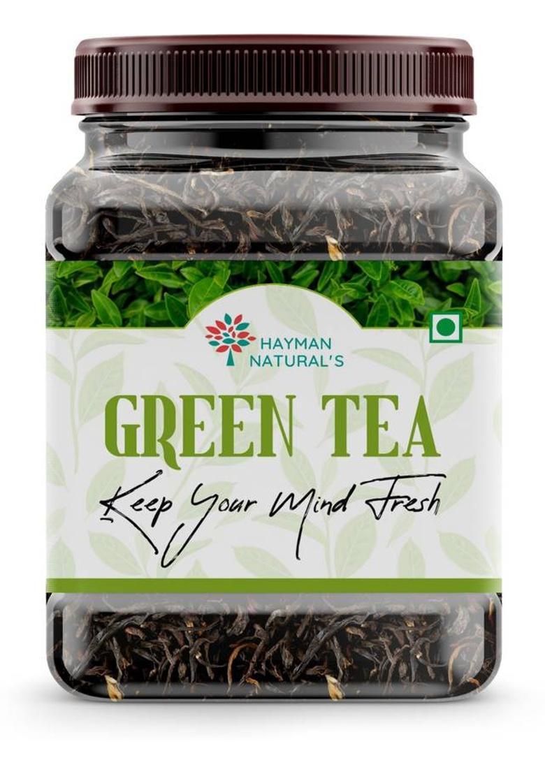 Hayman Natural'S Whole Leaf Green Tea (100G-82 Cups) Enriched With Anti- Oxidants, Weight Management Loose Leaf Tea Tea Plastic Bottle (100 G)