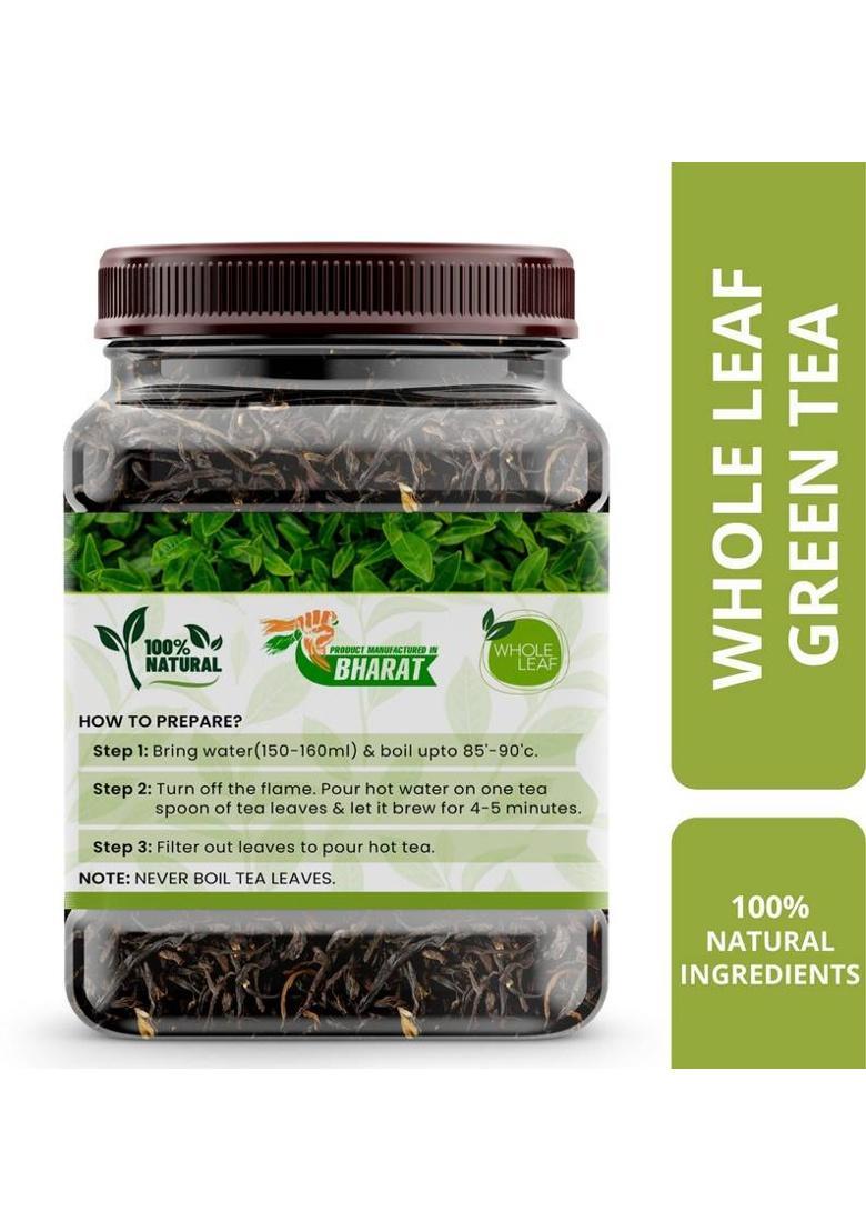 Hayman Natural'S Whole Leaf Green Tea (100G-82 Cups) Enriched With Anti- Oxidants, Weight Management Loose Leaf Tea Tea Plastic Bottle (100 G)