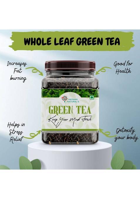 Hayman Natural'S Whole Leaf Green Tea (100G-82 Cups) Enriched With Anti- Oxidants, Weight Management Loose Leaf Tea Tea Plastic Bottle (100 G)