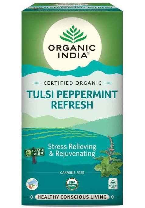Organic India Tulsi Peppermint Refresh 25 Ib Herbal Tea Bags Box&nbsp;&nbsp;(1 Bags)