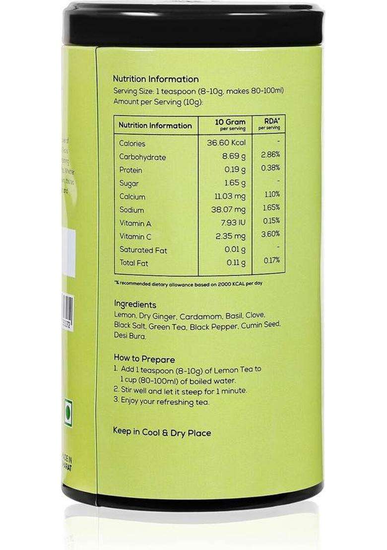 Amrita Naturals Refreshing Herbal Lemon Tea 500 + 500 Combo Pack Of 2 Lemon Herbal Tea Tin&nbsp;&nbsp;(2 X 500 G) - Indya