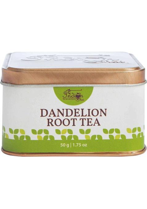 The Indian Chai Dandelion Root Tea 50G In Tin Container For Liver Detox, Supports Ki Herbal Tea Tin (50 G)