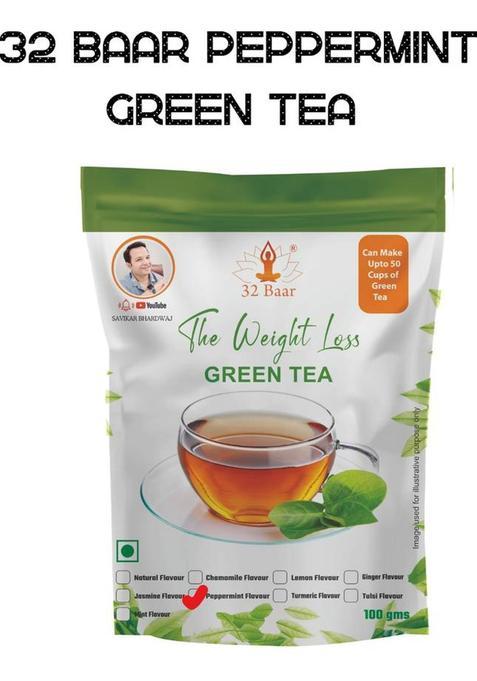 32 Baar Peppermint Green Tea Pouch Green Tea Pouch&nbsp;&nbsp;(100 G)