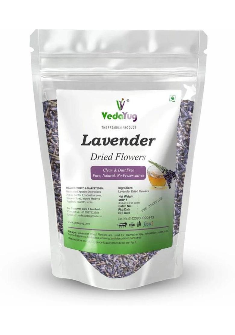 Vy Vedayug Lavender Dried Flowers , Natural, Fresh Fragrance, Premium Quality For Tea, Lavender Herbal Tea Pouch (30 G)