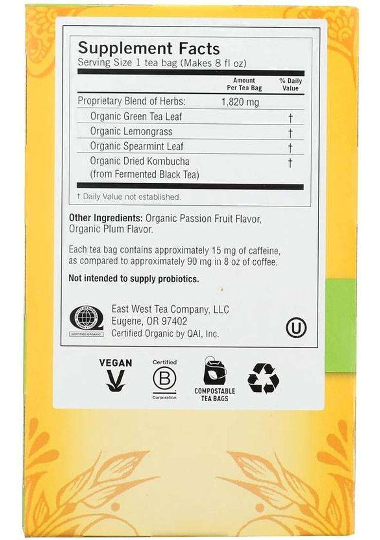 Yogi Tea Green Tea Kombucha Organic Herbal Tea Bags Box&nbsp;&nbsp;(16 Bags) - Indya
