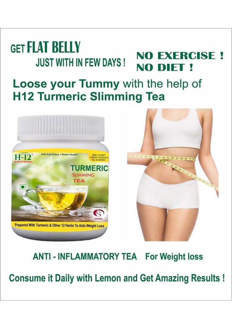 Seema Turmeric Slimming Tea (Helps In Weight Loss , Reduces Belly Fat, Improves Blood Pressure, Immunity.. ) Ginger Yellow Tea Mason Jar (2 X 0.1 Kg)