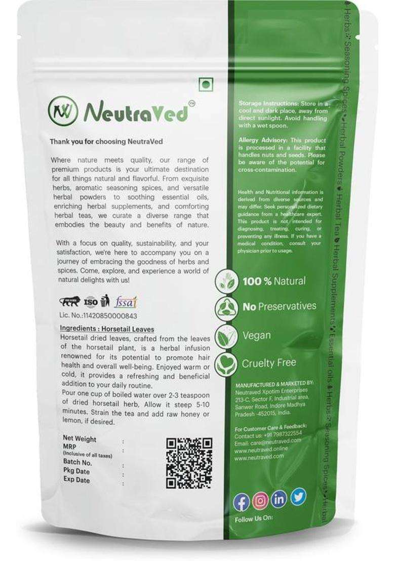 Neutraved Horsetail Leave Herbal Tea Shavegrass Improves Bone Density Healthy Hair & Scalp Unflavoured Herbal Tea Pouch&nbsp;&nbsp;(50 G) - Indya